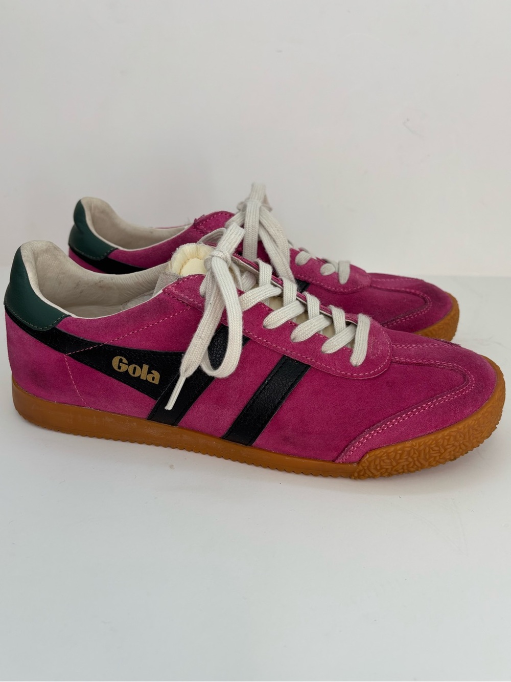 Gola Classics Elan Sneakers Fuschia Purple Navy Suede Shoes Women Size 9